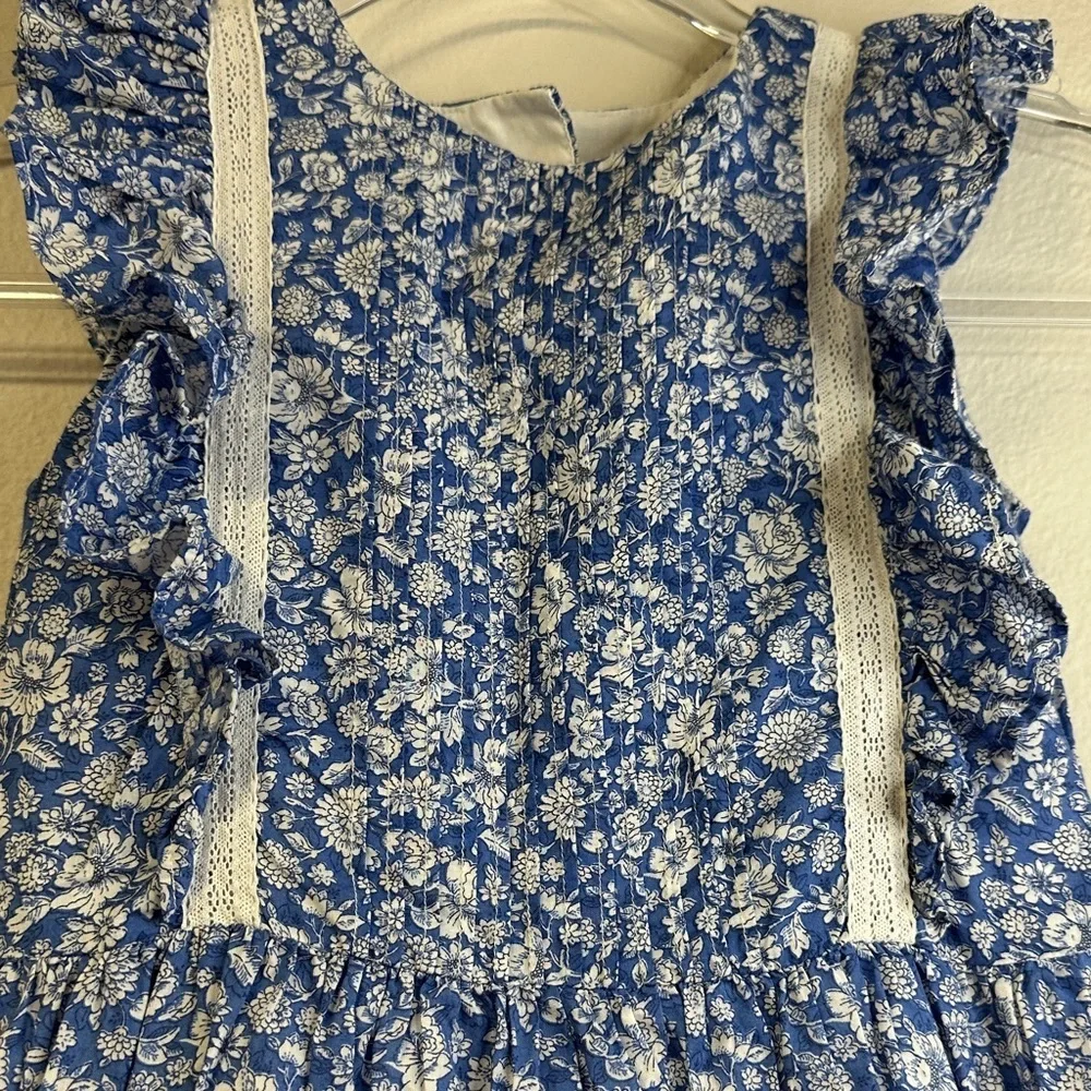 Polo Ralph Lauren Girls Floral Cotton Batiste Dress Size 6x EUC